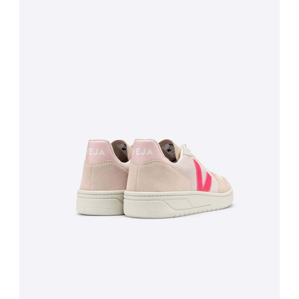 Women's Veja V-10 SUEDE Sneakers Beige | ZA 642XYU